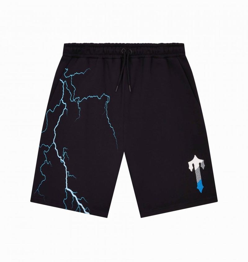 Zestawy Trapstar Irongate T Lightning Shorts Męskie Czarne | Poland-015329