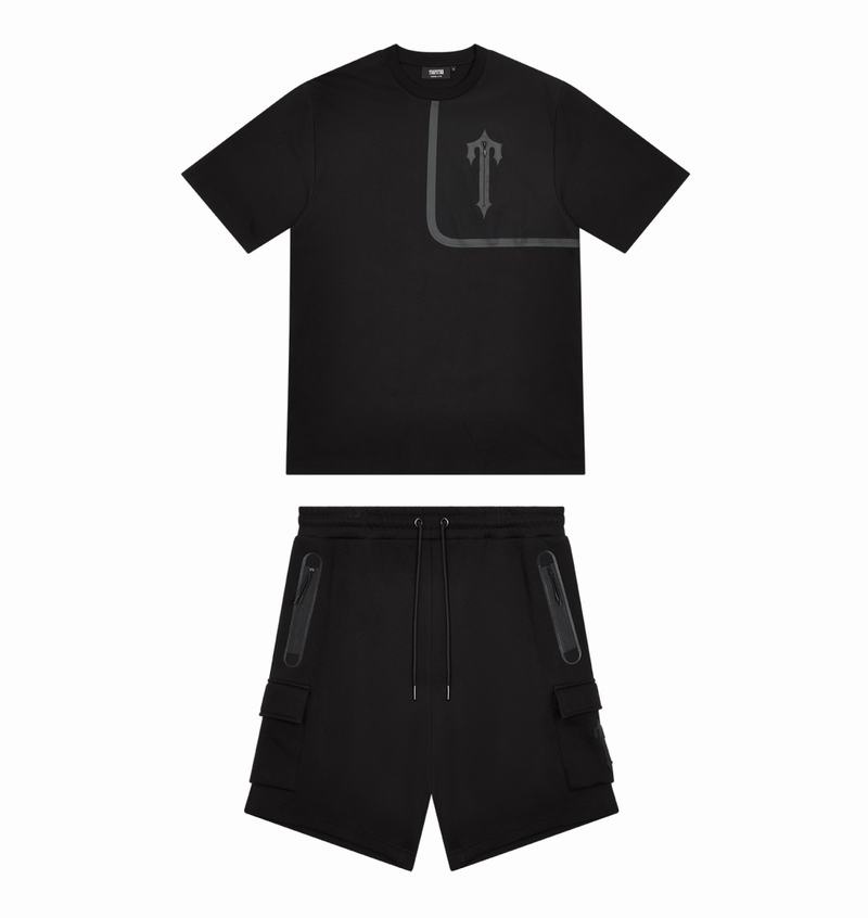 Zestawy Trapstar Irongate T Tech Zip Shorts Męskie Czarne | Poland-952160