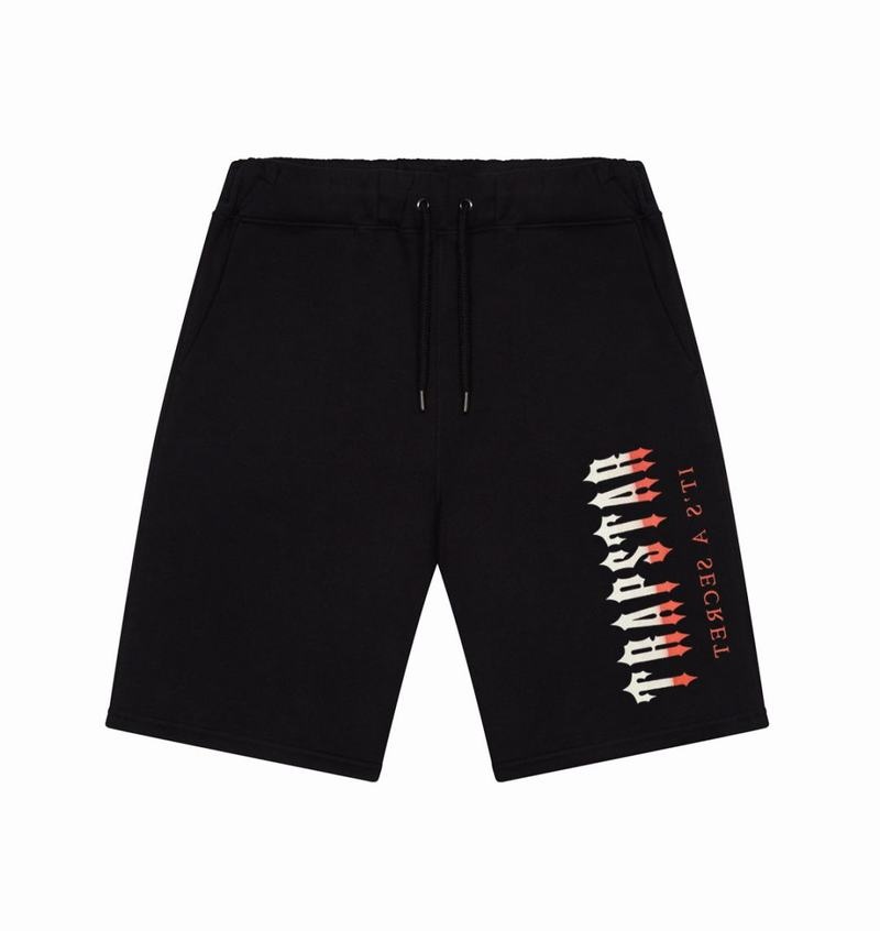 Zestawy Trapstar Oversized Decoded Shorts Męskie Czarne Czerwone | Poland-517804